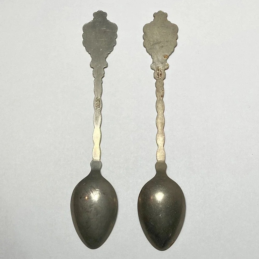 Florida Souvenir ST Augustine, FLA Lady Beach Palm Tree 4 3/4 Travel Spoon Klepa